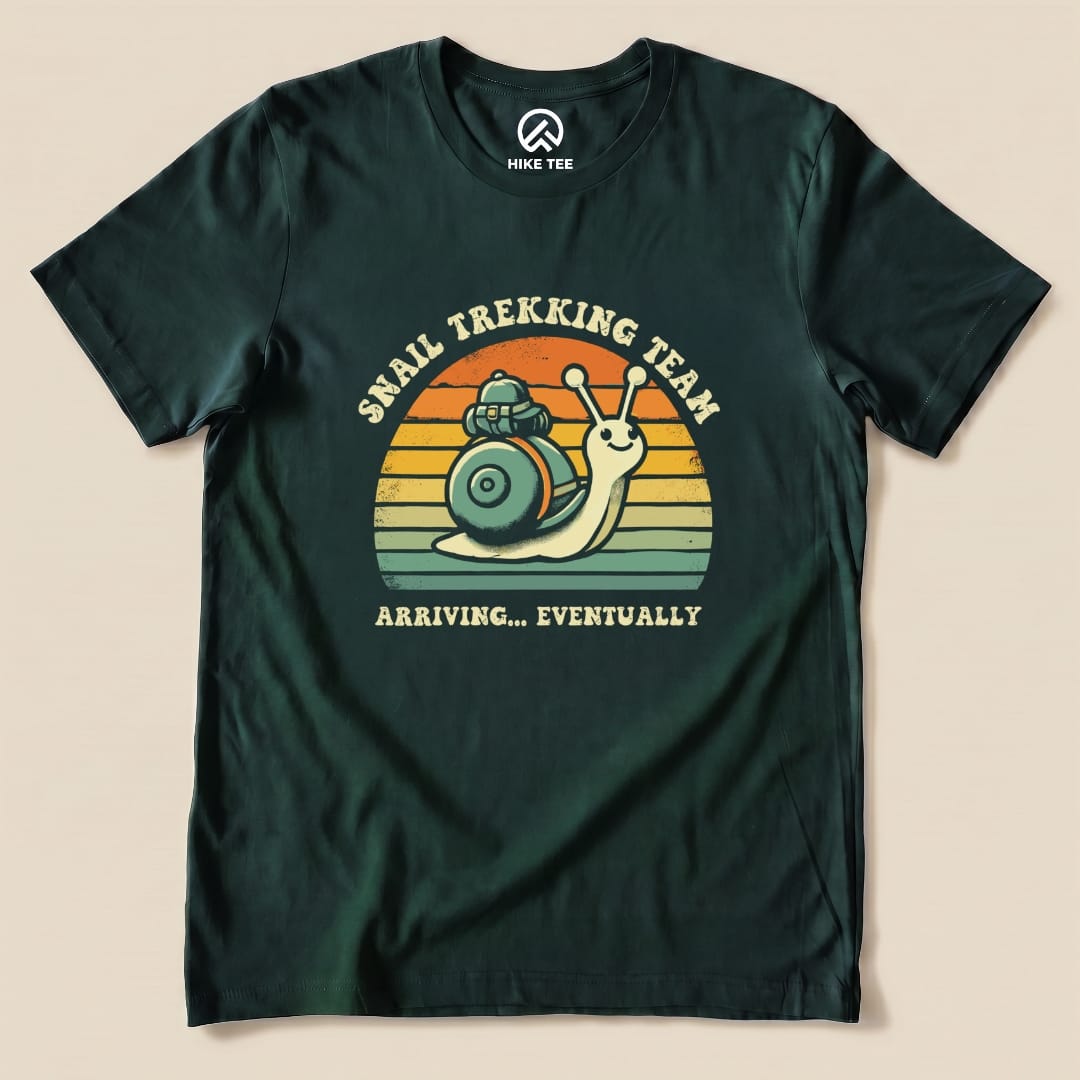 Snail Trekking Team Retro Shirt Hike Tee T-Shirt Forest / S