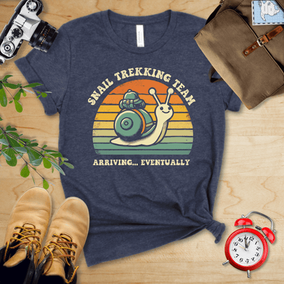 Printify T-Shirt Heather Navy / S Snail Trekking Team Shirt