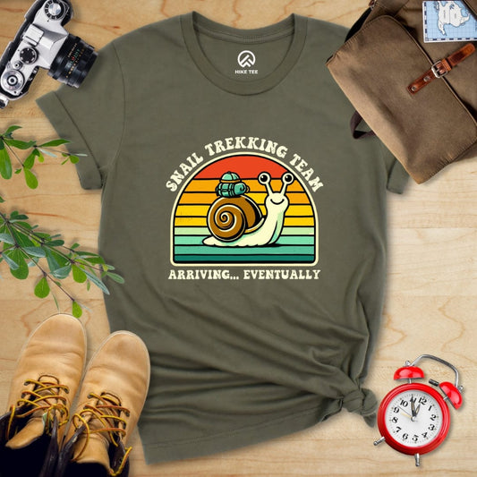 Hike Tee T-Shirt Military Green / S Snail Trekking Team Shirt