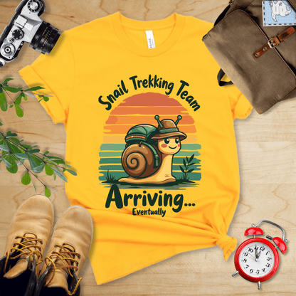 Printify T-Shirt Gold / S Snail Trekking Team