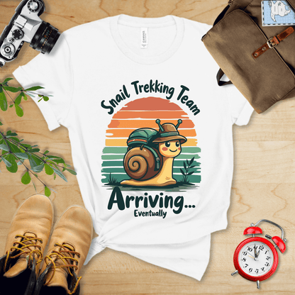 Printify T-Shirt White / S Snail Trekking Team