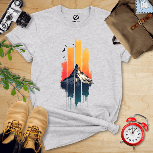 Hike Tee T-Shirt Athletic Heather / S Snow Mountain Sunset Shirt
