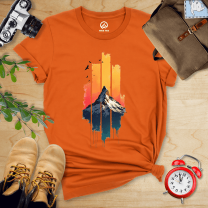 Hike Tee T-Shirt Autumn / S Snow Mountain Sunset Shirt