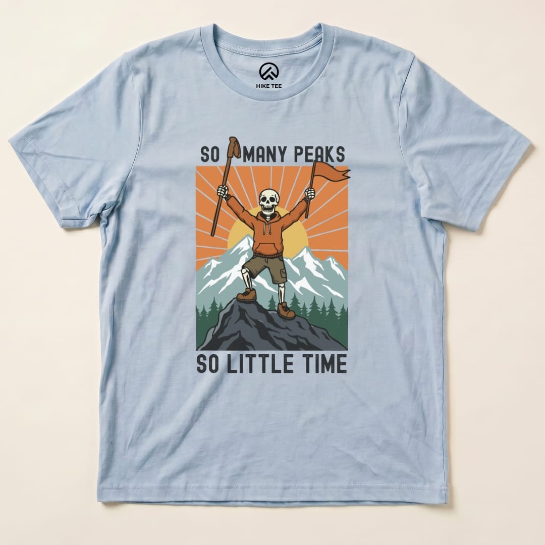 So Many Peaks Shirt Hike Tee T-Shirt Baby Blue / S