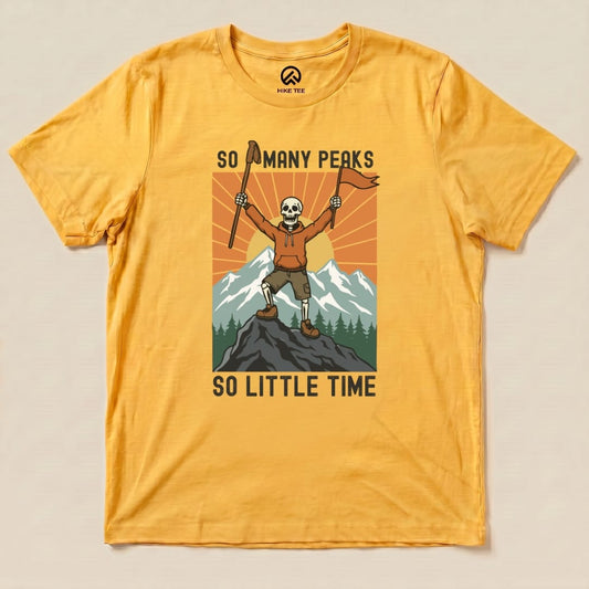 So Many Peaks Shirt Hike Tee T-Shirt Gold / S