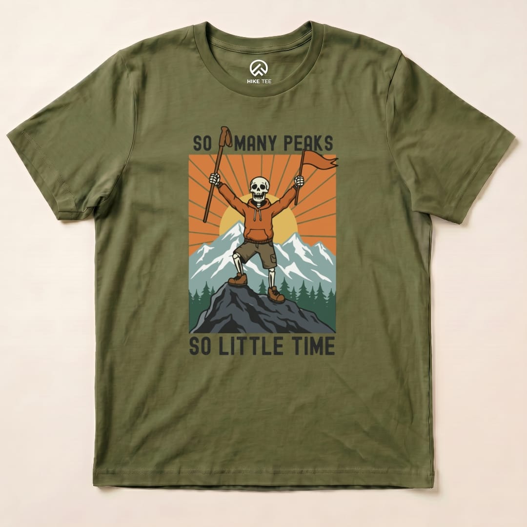 So Many Peaks Shirt Hike Tee T-Shirt Military Green / S
