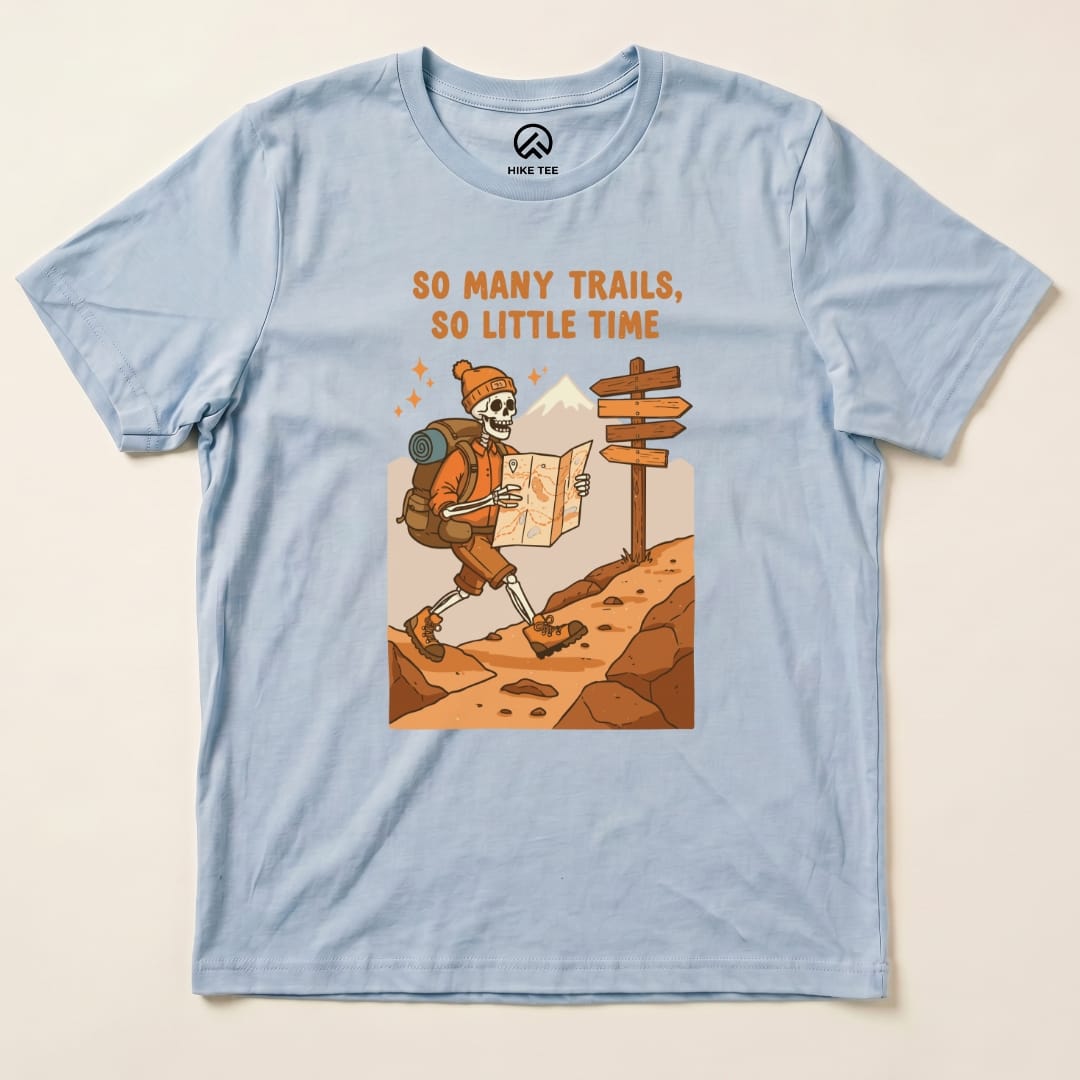 So Many Trails Co Little Time Shirt Hike Tee T-Shirt Baby Blue / S