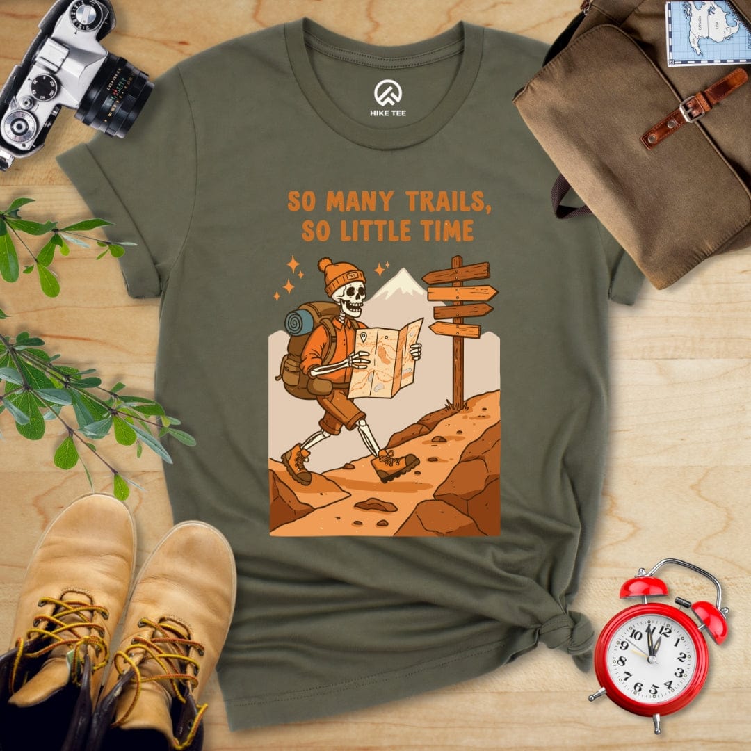 Hike Tee T-Shirt Military Green / S So Many Trails Co Little Time Shirt