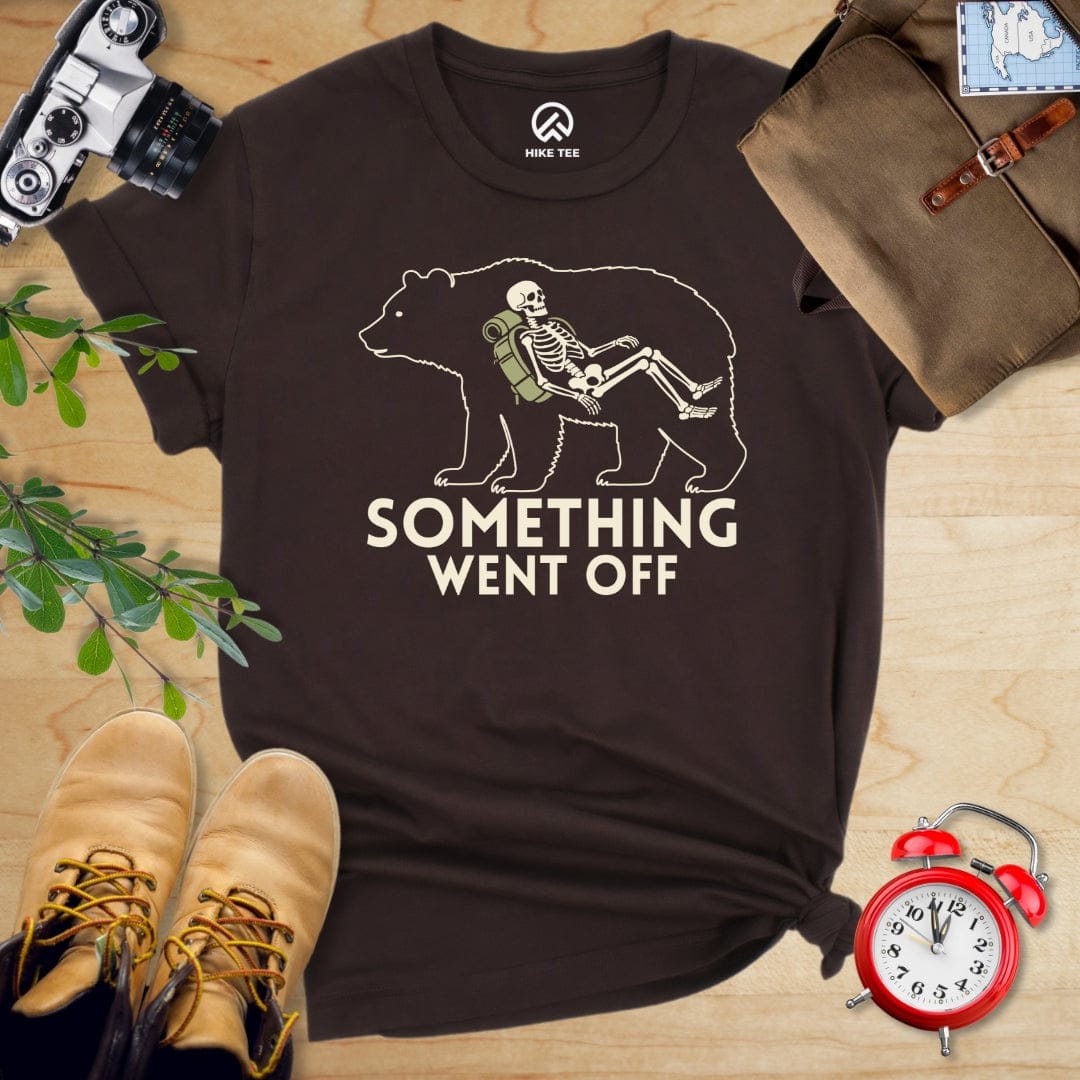 Hike Tee T-Shirt Brown / S Something Went Off Bear Shirt