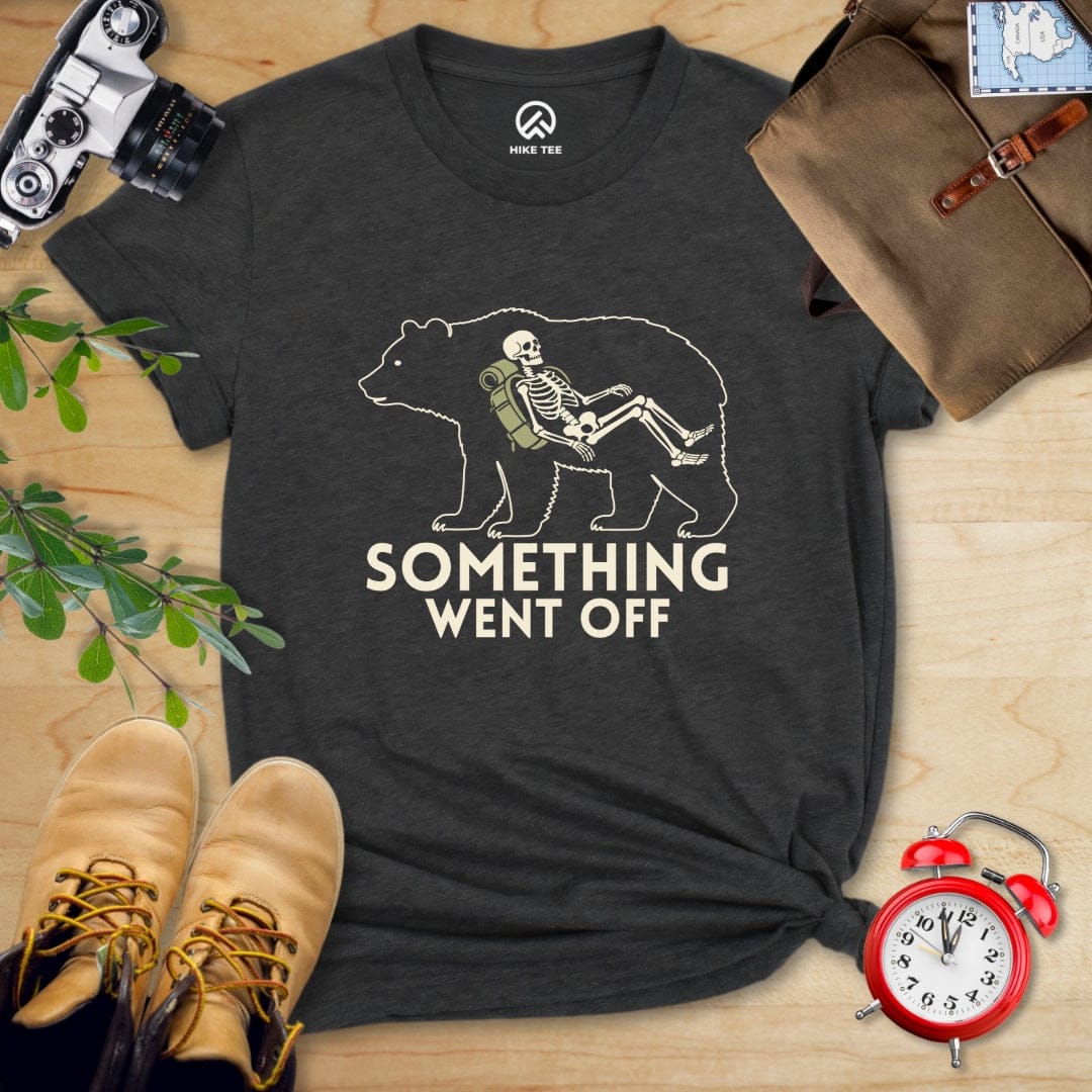 Hike Tee T-Shirt Dark Grey Heather / S Something Went Off Bear Shirt