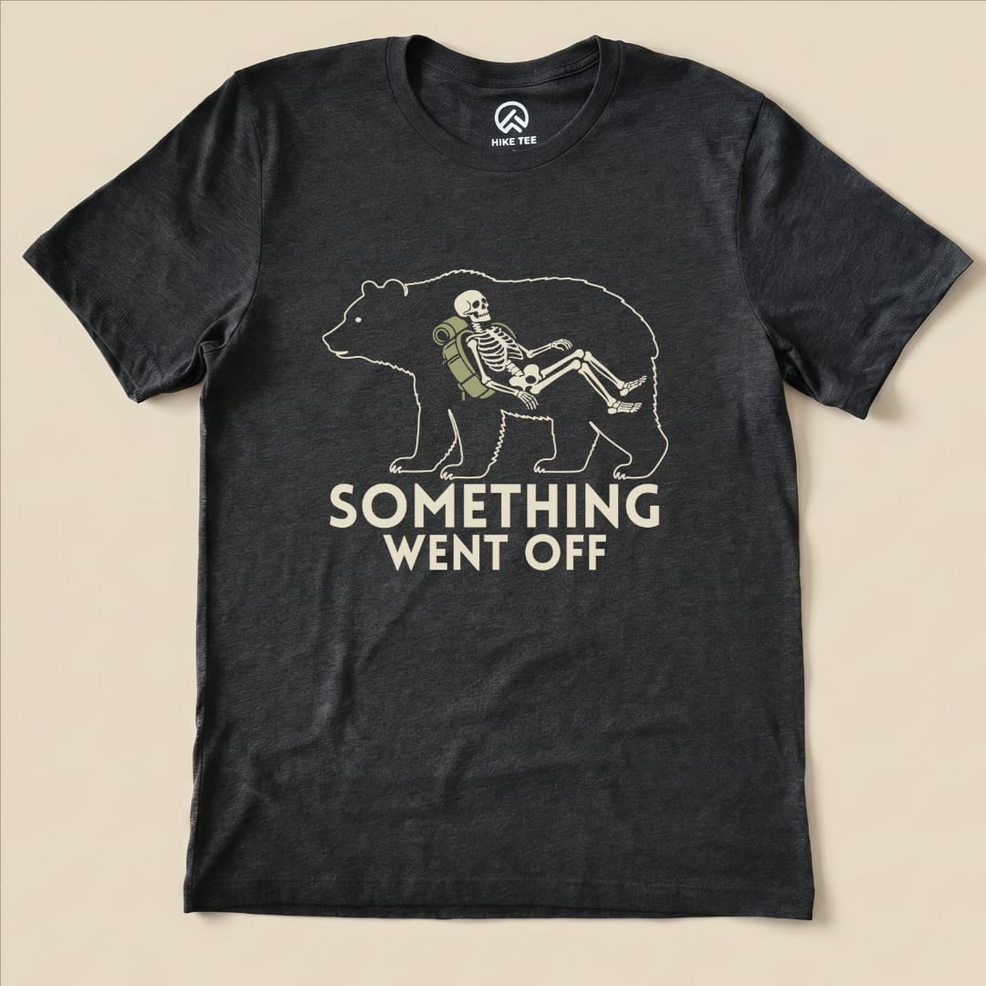 Hike Tee T-Shirt Dark Grey Heather / S Something Went Off Bear Shirt