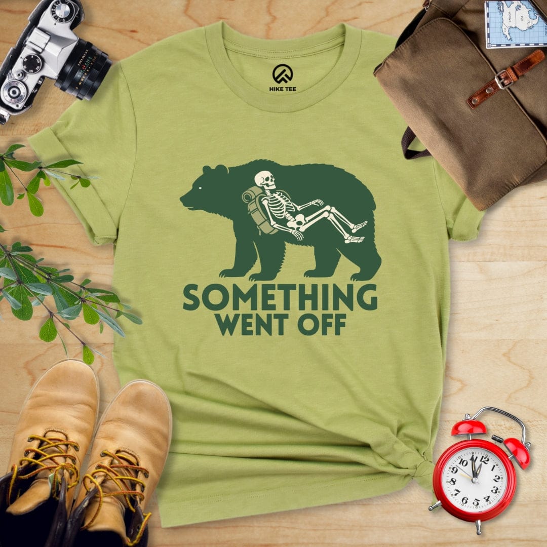 Hike Tee T-Shirt Heather Green / S Something Went Off Bear Shirt