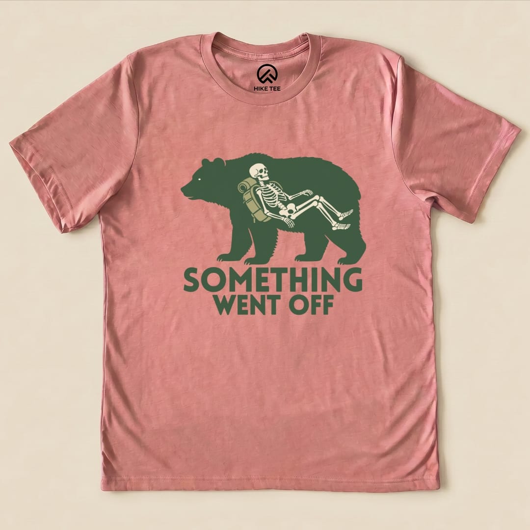 Hike Tee T-Shirt Heather Mauve / S Something Went Off Bear Shirt