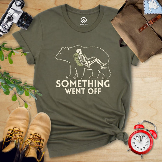 Hike Tee T-Shirt Military Green / S Something Went Off Bear Shirt
