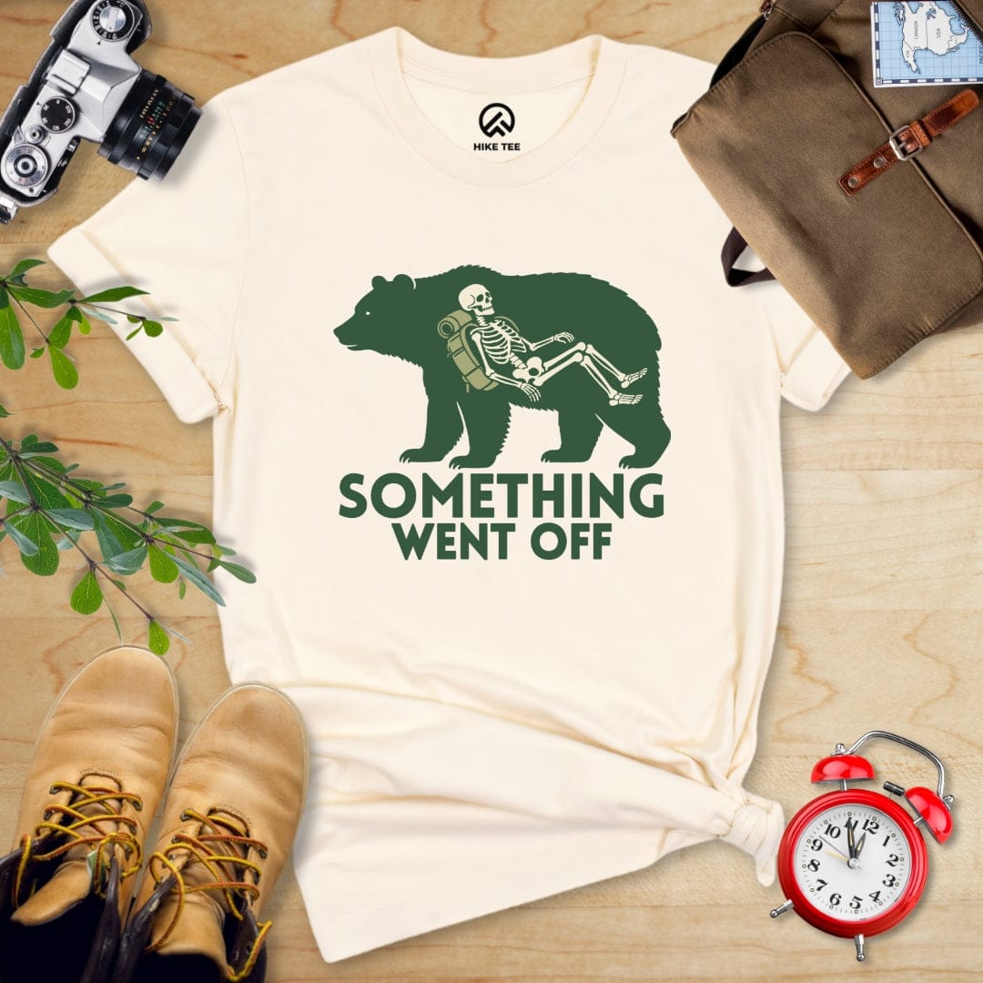 Hike Tee T-Shirt Natural / S Something Went Off Bear Shirt