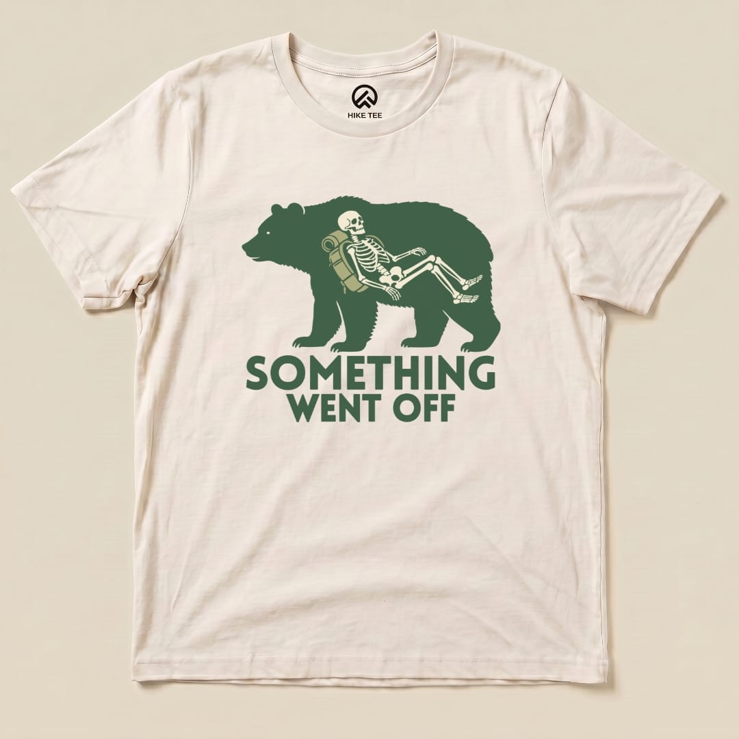 Hike Tee T-Shirt Natural / S Something Went Off Bear Shirt