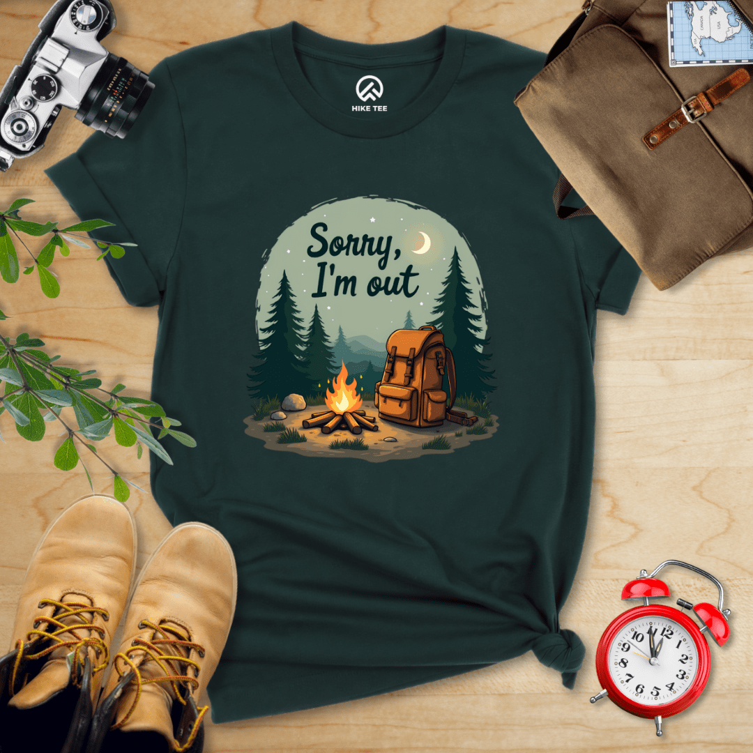 Hike Tee T-Shirt Forest / S Sorry, I'm Out Camping Shirt