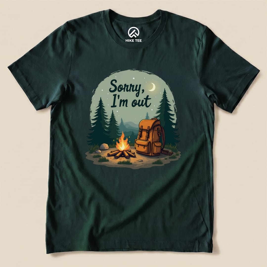 Sorry, I'm Out Camping Shirt Hike Tee T-Shirt Forest / S
