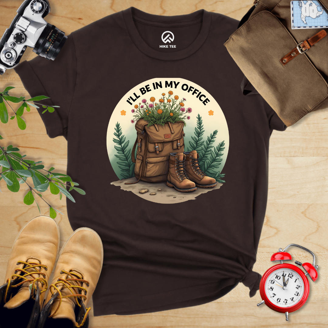 Hike Tee T-Shirt Brown / S Sorry, I'm Out Hiking Shirt