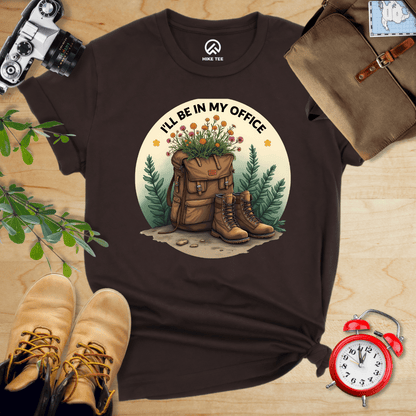 Hike Tee T-Shirt Brown / S Sorry, I'm Out Hiking Shirt