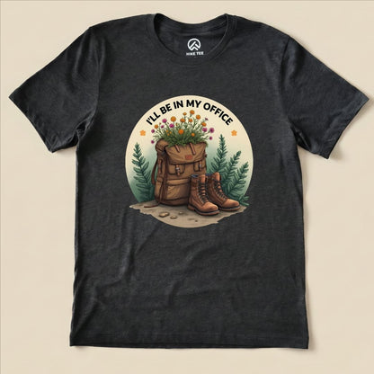 Sorry, I'm Out Hiking Shirt Hike Tee T-Shirt Dark Grey Heather / S