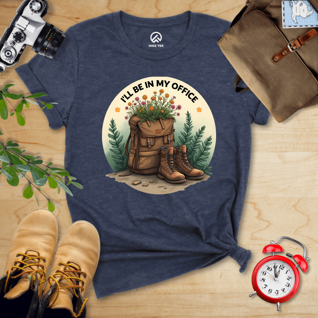 Hike Tee T-Shirt Heather Navy / S Sorry, I'm Out Hiking Shirt