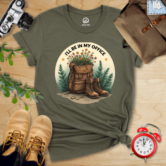 Hike Tee T-Shirt Military Green / S Sorry, I'm Out Hiking Shirt