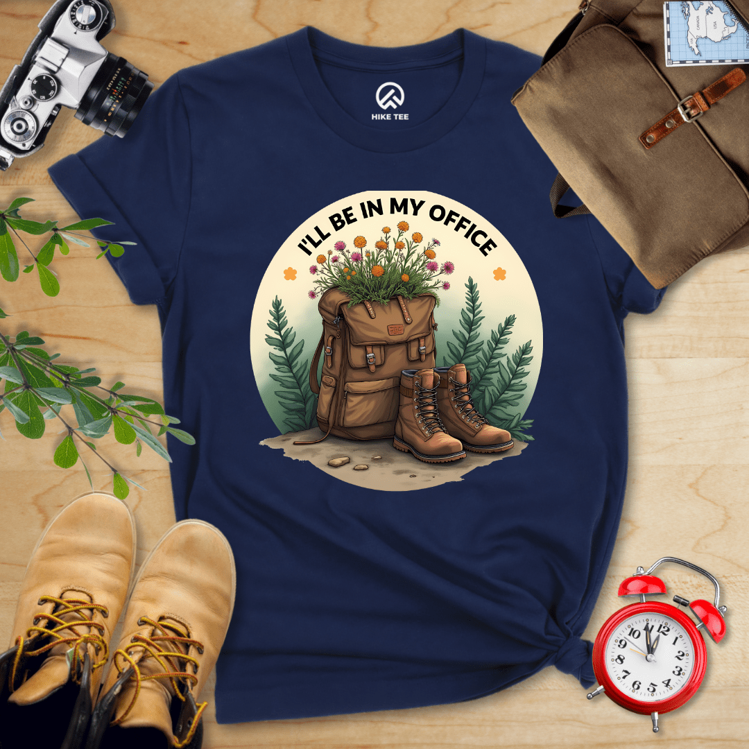 Hike Tee T-Shirt Navy / S Sorry, I'm Out Hiking Shirt