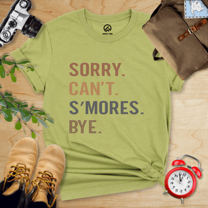 Hike Tee T-Shirt Heather Green / S Sorry, S'mores, Bye Shirt