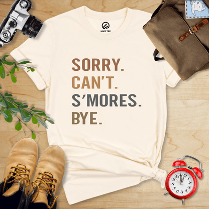 Hike Tee T-Shirt Natural / S Sorry, S'mores, Bye Shirt