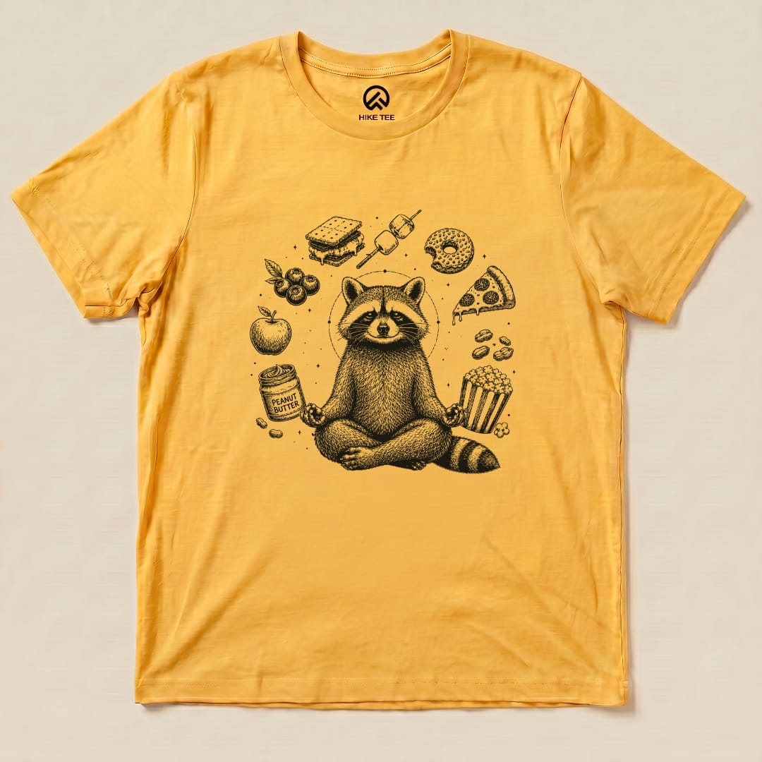 Spiritual Raccoon Shirt Hike Tee T-Shirt Gold / S