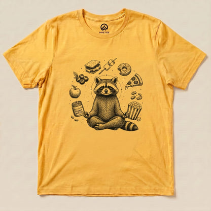 Spiritual Raccoon Shirt Hike Tee T-Shirt Gold / S