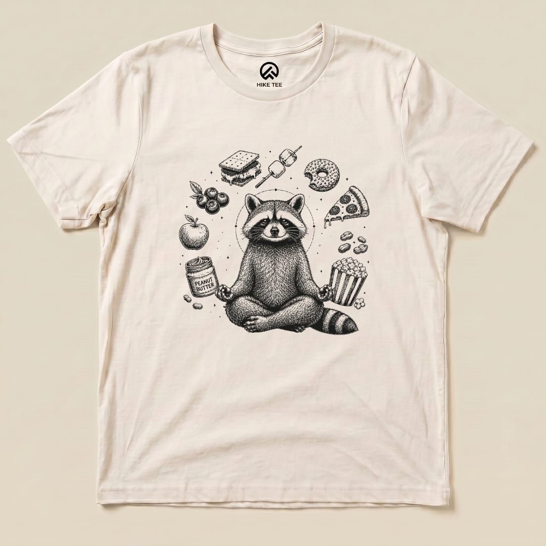 Spiritual Raccoon Shirt Hike Tee T-Shirt Natural / S