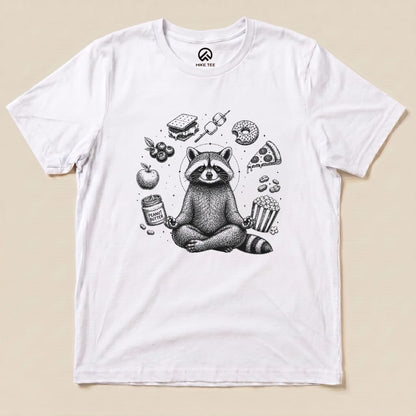 Spiritual Raccoon Shirt Hike Tee T-Shirt White / S
