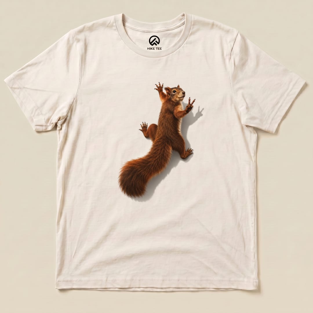 Squirrel on Shirt Hike Tee T-Shirt Natural / S