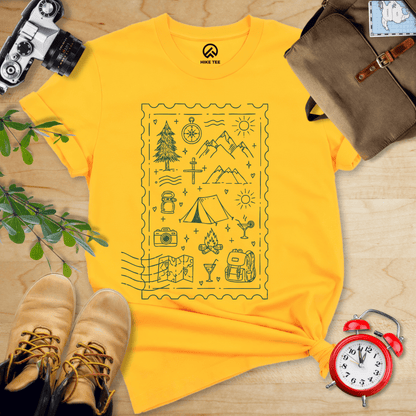 Hike Tee T-Shirt Gold / S Stamp Camping Shirt