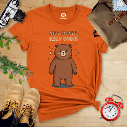 Hike Tee T-Shirt Autumn / S Stay Strong Keep Going Bear Shirt