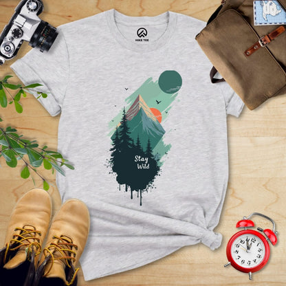 Hike Tee T-Shirt Athletic Heather / S Stay Wild Shirt