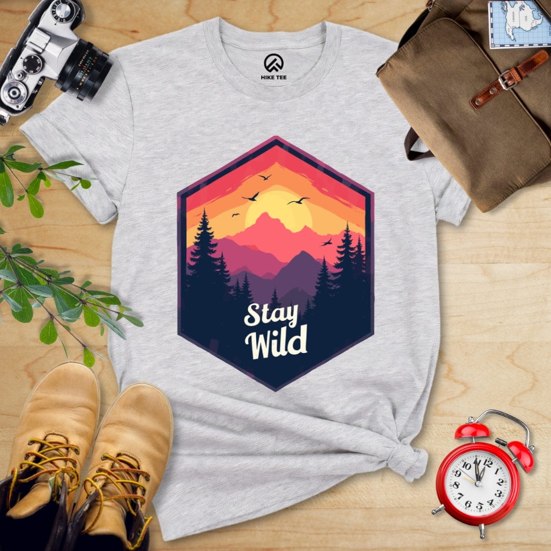Hike Tee T-Shirt Athletic Heather / S Stay Wild Shirt