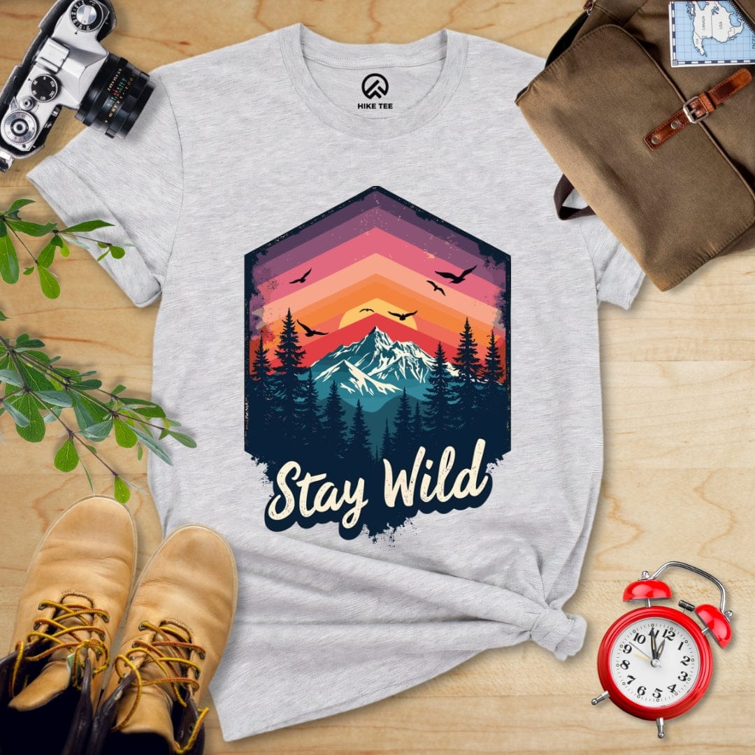 Hike Tee T-Shirt Athletic Heather / S Stay Wild Shirt