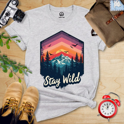Hike Tee T-Shirt Athletic Heather / S Stay Wild Shirt