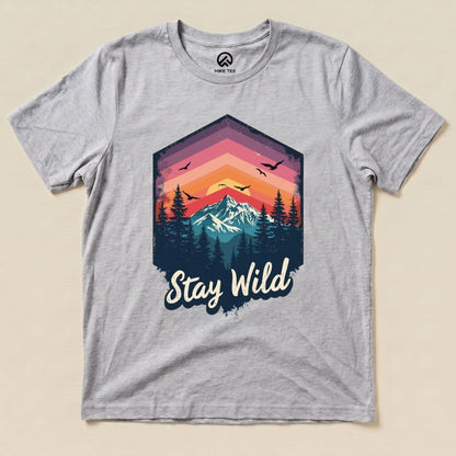 Stay Wild Shirt Hike Tee T-Shirt Athletic Heather / S
