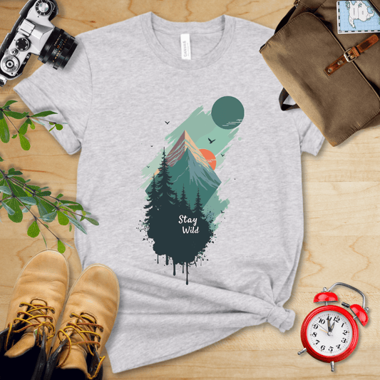 Hike Tee T-Shirt Athletic Heather / S Stay Wild Shirt