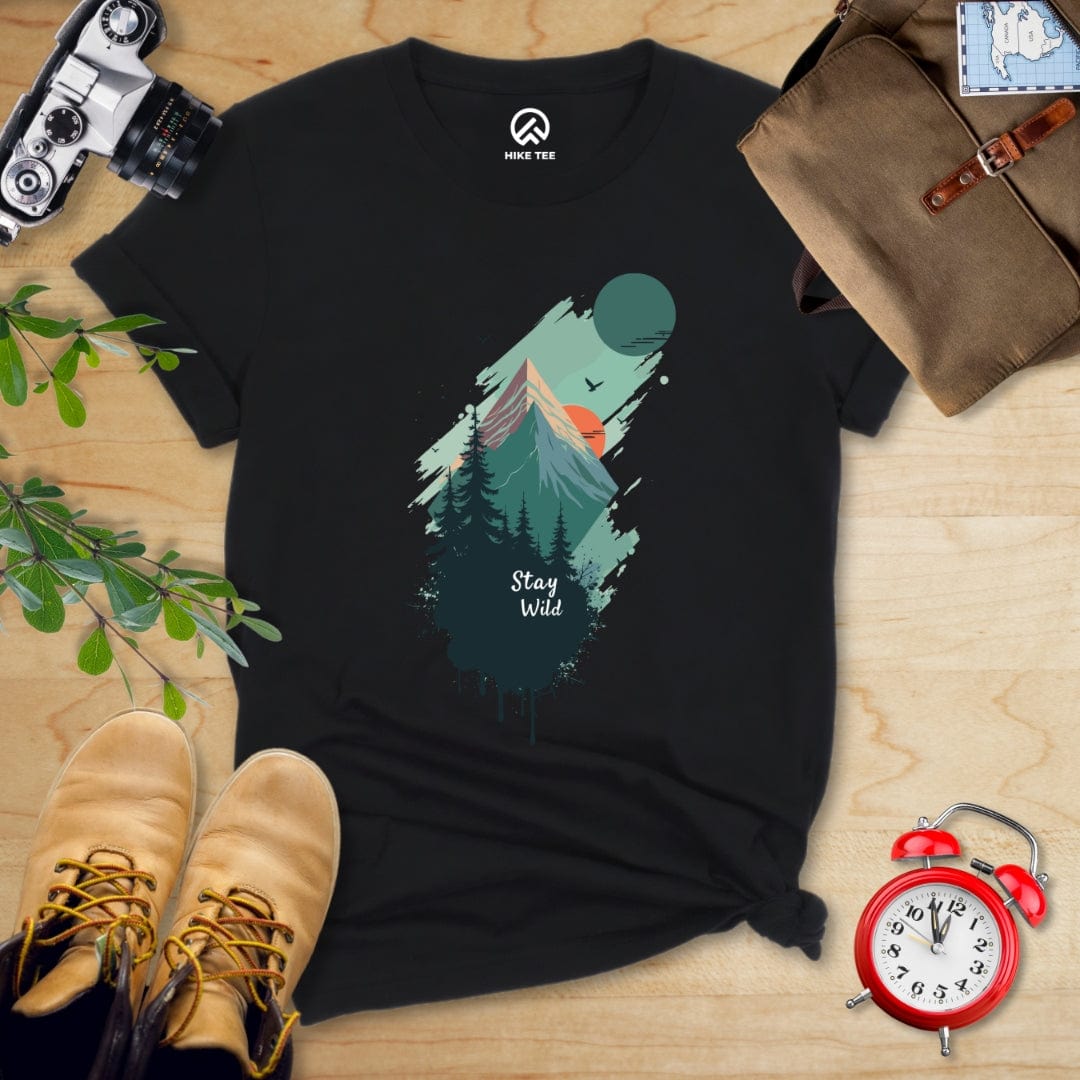 Hike Tee T-Shirt Black / S Stay Wild Shirt