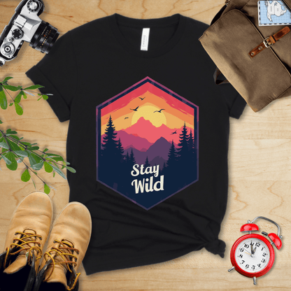 Hike Tee T-Shirt Black / S Stay Wild Shirt