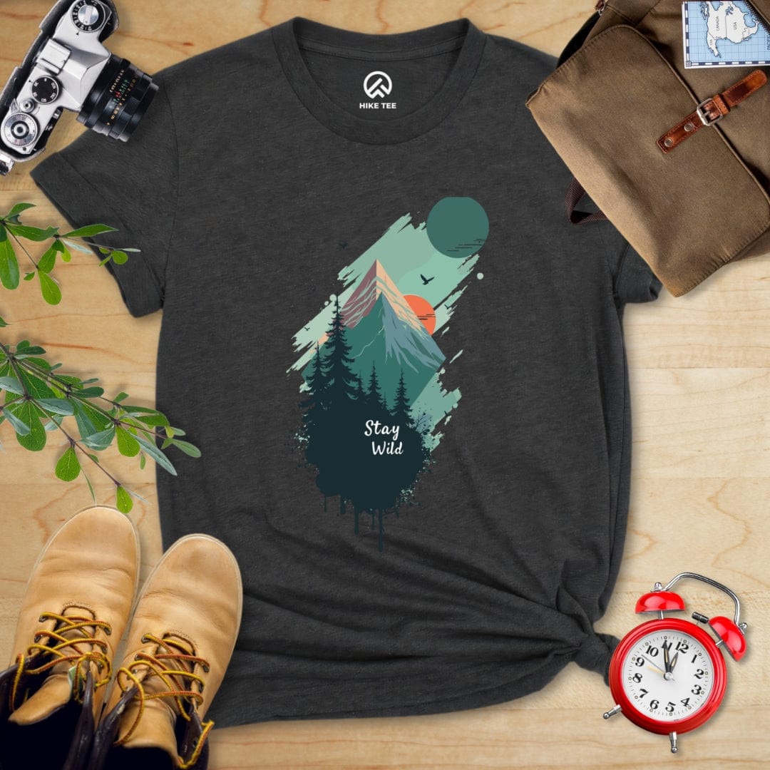 Hike Tee T-Shirt Dark Grey Heather / S Stay Wild Shirt