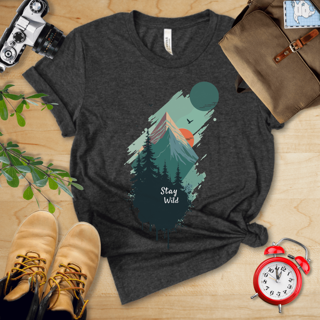 Hike Tee T-Shirt Dark Grey Heather / S Stay Wild Shirt