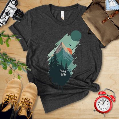 Hike Tee T-Shirt Dark Grey Heather / S Stay Wild Shirt