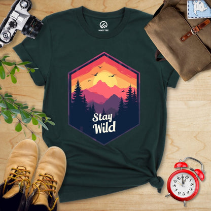 Hike Tee T-Shirt Forest / S Stay Wild Shirt