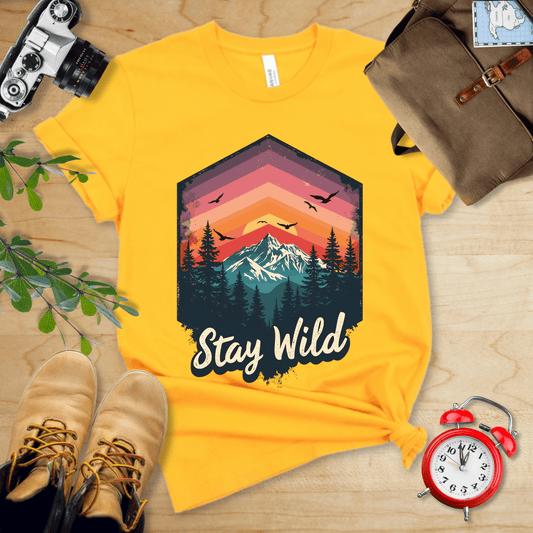 Hike Tee T-Shirt Gold / S Stay Wild Shirt